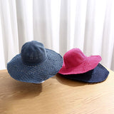 Straw Hat Hand-Woven Raffia Hat Sun Protection Hat