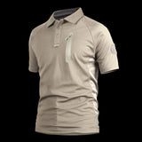 Tactics Style T Shirt for Men T-shirt Tactical Quick-Drying T-shirt Lapel Polo Short Sleeve T-shirt