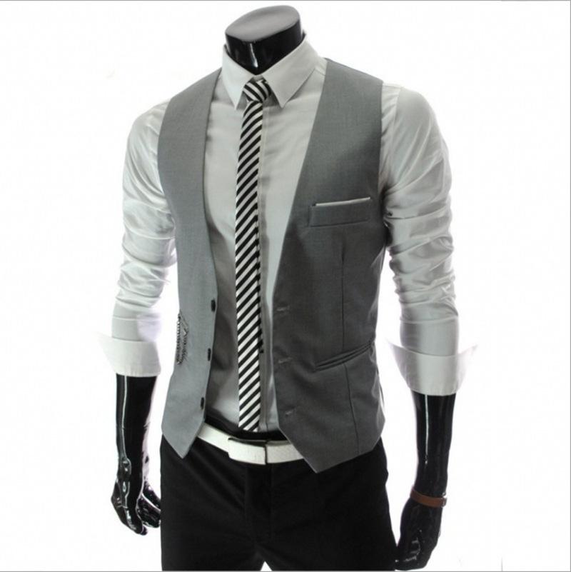 Mens Dress Vests Men's Vest Casual Jacket Business Waistcoat Men's Suit Vest Workwear Waistcoat
