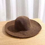 Straw Hat Hand-Woven Raffia Hat Sun Protection Hat