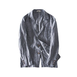 Men Linen Suits Autumn Long Sleeve Solid Color Casual