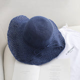 Straw Hat Hand-Woven Raffia Hat Sun Protection Hat