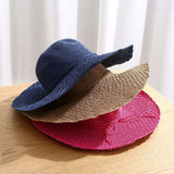 Straw Hat Hand-Woven Raffia Hat Sun Protection Hat