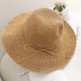 Straw Hat Hand-Woven Raffia Hat Sun Protection Hat