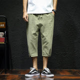 Linen Pants Straight Leg Pants Drawstring Lightweight Elastic Beach Pants Summer Leisure Loose Summer