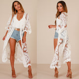 Kesha Black Dress Bohemian Style Sexy Embroidered Flare Sleeve Lace See-through Dress Seaside Beach Skirt