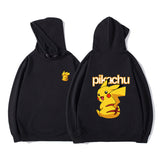 Men and Women Pokemon Pikachu Coat Back Shadow Pikachu Sweater Men Hooded