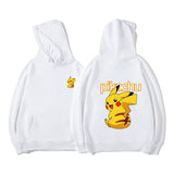 Men and Women Pokemon Pikachu Coat Back Shadow Pikachu Sweater Men Hooded