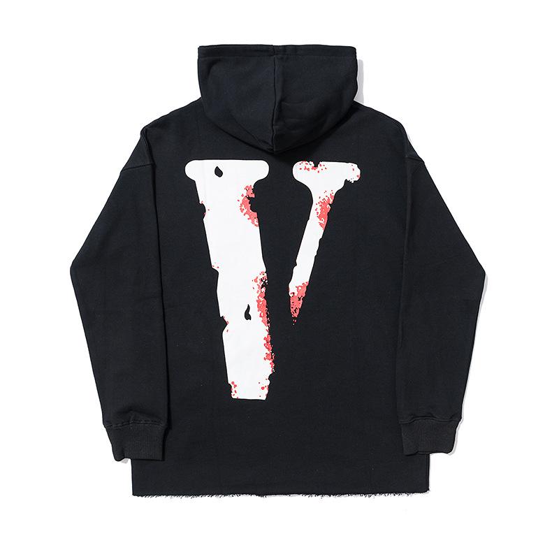 Vlone Hoodie Printed plus Size Retro Sports Loose Street Hoodie Men