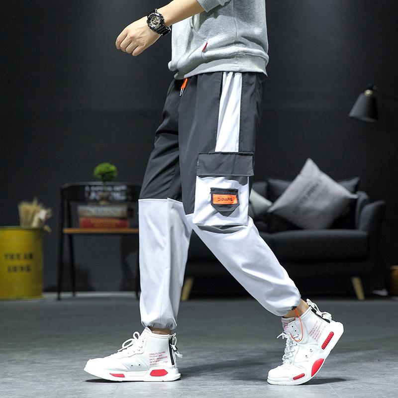 Men's Overalls Men's Pants Trendy Autumn Loose Cropped Sports Casual Pants All-Matching Men's Oversized Cargo Pants Men Cargo Pant