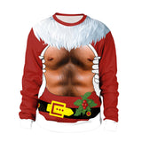 Ugly Christmas Sweater Cosplay Funny 3D Printed round Neck Long Sleeve Couple Sweater