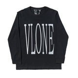 Vlone Sweatshirt Fall Men's Clothing Printed Loose Street Pullover round Neck Long Sleeves Sweater Men