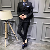 Double Brewed Seersucker Suit Suit Men's Suits Slim Casual Jacket
