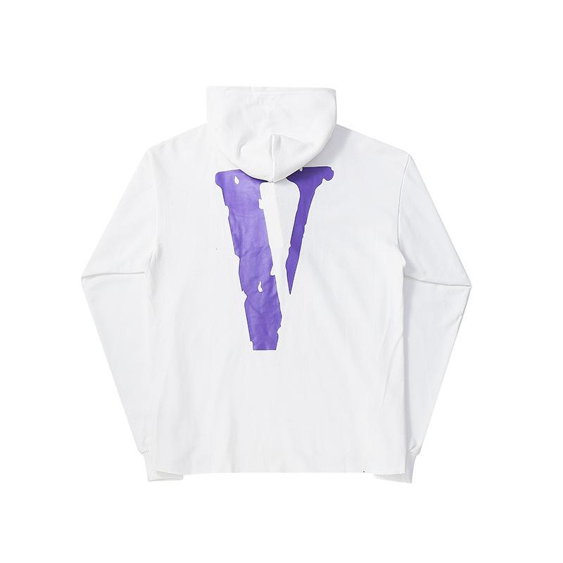 Vlone Hoodie Life Large V Terry Sweater round Neck Loose Street Hip Hop Men and Women
