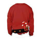 Ugly Christmas Sweater Cosplay Funny 3D Printed round Neck Long Sleeve Couple Sweater