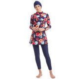 Burkini Swimwear Muslim Fashion Outfits Ladies Conservative Printing Beach Swimsuit
