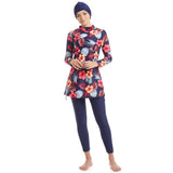 Burkini Swimwear Muslim Fashion Outfits Ladies Conservative Printing Beach Swimsuit