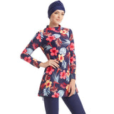 Burkini Swimwear Muslim Fashion Outfits Ladies Conservative Printing Beach Swimsuit
