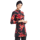 Burkini Swimwear Muslim Fashion Outfits Printing Ladies Conservative Beach Swimsuit