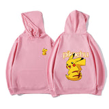 Men and Women Pokemon Pikachu Coat Back Shadow Pikachu Sweater Men Hooded