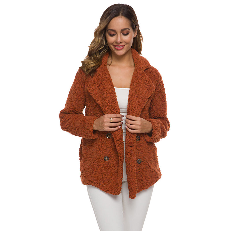 Beth Dutton Outfits Autumn Winter Berber Fleece Thick Women's Clothes Sweatshirt Lamb Wool Coat