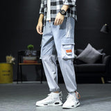 Men's Overalls Men's Pants Trendy Autumn Loose Cropped Sports Casual Pants All-Matching Men's Oversized Cargo Pants Men Cargo Pant