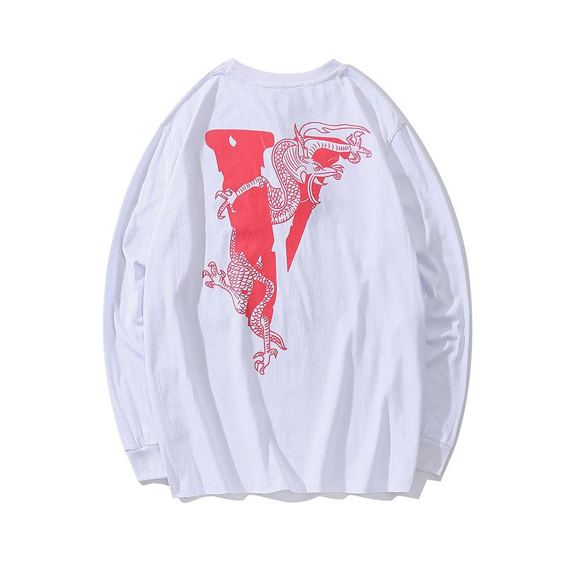 Vlone Sweatshirt Printed Long Sleeve Spring and Autumn Men and Women Casual round Neck Pullover