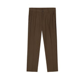 Men Suit Pants Men's Summer Suit Straight Ankle-Tied Pants