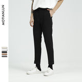 Men Suit Pants Men's Suit Pants Trousers with an Elasticated Waist Straight