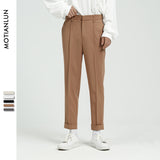 Men Suit Pants Men's Suit Pants Trousers with an Elasticated Waist Straight