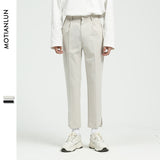 Men Suit Pants Men's Clothing Slimming Suit Skinny Pants