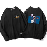 Tom and Jerry Hoodie round Neck Spring and Autumn Sweater Loose Pullover Long Sleeve