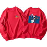 Tom and Jerry Hoodie round Neck Spring and Autumn Sweater Loose Pullover Long Sleeve