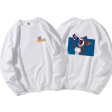 Tom and Jerry Hoodie round Neck Spring and Autumn Sweater Loose Pullover Long Sleeve
