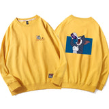 Tom and Jerry Hoodie round Neck Spring and Autumn Sweater Loose Pullover Long Sleeve