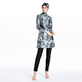 Burkini Muslim Swimwear Printed Three-Piece Set Swimsuit Beachwear Suit
