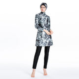 Burkini Muslim Swimwear Printed Three-Piece Set Swimsuit Beachwear Suit