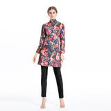 Burkini Muslim Swimwear Printed Three-Piece Set Swimsuit Beachwear Suit