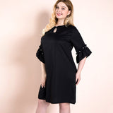 Women Plus Size Midi Dresses Chiffon Vacation V-neck Dress