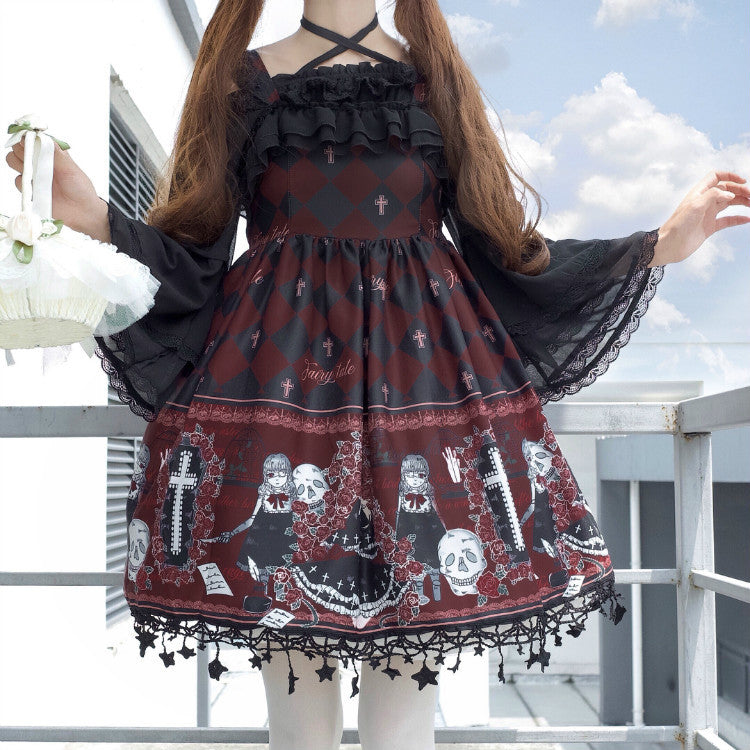 Gothic Lolita Harajuku Style Clothing Japanese Sweet Inner Lolita Chiffon Dress