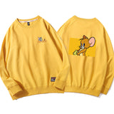 Tom and Jerry Hoodie round Neck Spring and Autumn Sweater Loose Pullover Long Sleeve
