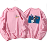 Tom and Jerry Hoodie round Neck Spring and Autumn Sweater Loose Pullover Long Sleeve