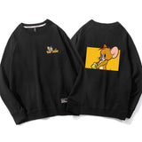 Tom and Jerry Hoodie round Neck Spring and Autumn Sweater Loose Pullover Long Sleeve