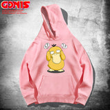 Men and Women Pokemon Pikachu Hoodie Spring and Autumn Anime Psyduck Loose Shoulder Coat