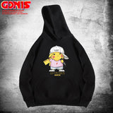 Men and Women Pokemon Pikachu Hoodie Women's Spring and Autumn Clothing Pikachu Loose