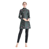 Burkini Muslim Swimwear Printed Slim Fit Three Piece Swimsuit Beachwear