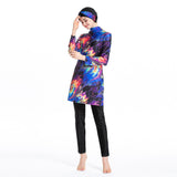 Burkini Muslim Swimwear Printed Slim Fit Three Piece Swimsuit Suit for Women