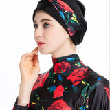 Burkini Muslim Swimwear Printed Slim Fit Three Piece Swimsuit Suit for Women