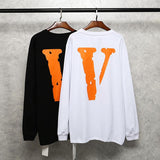 Vlone Sweatshirt Friends Printed Design Men's and Women's Pullover Loose Hip Hop Sweater