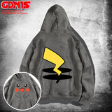 Men and Women Pokemon Pikachu Hoodie Pikachu Hooded Sweater